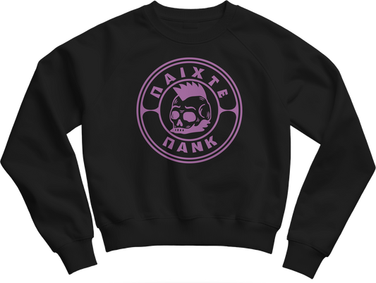 Κλάσικ Λόγκο — Μαύρο Crewneck / Μωβ print